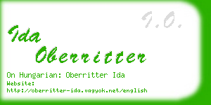 ida oberritter business card